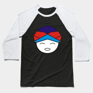 Smiling Red Blue Blangkon Boy Baseball T-Shirt